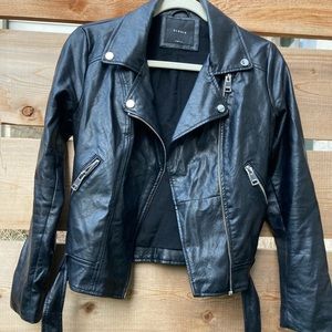 Vegan Leather Moto Jacket